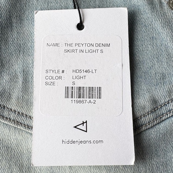 NWT Hidden Loss Angeles Woman’s Small Light Washed Denim Pencil Skirt - Picture 7 of 10